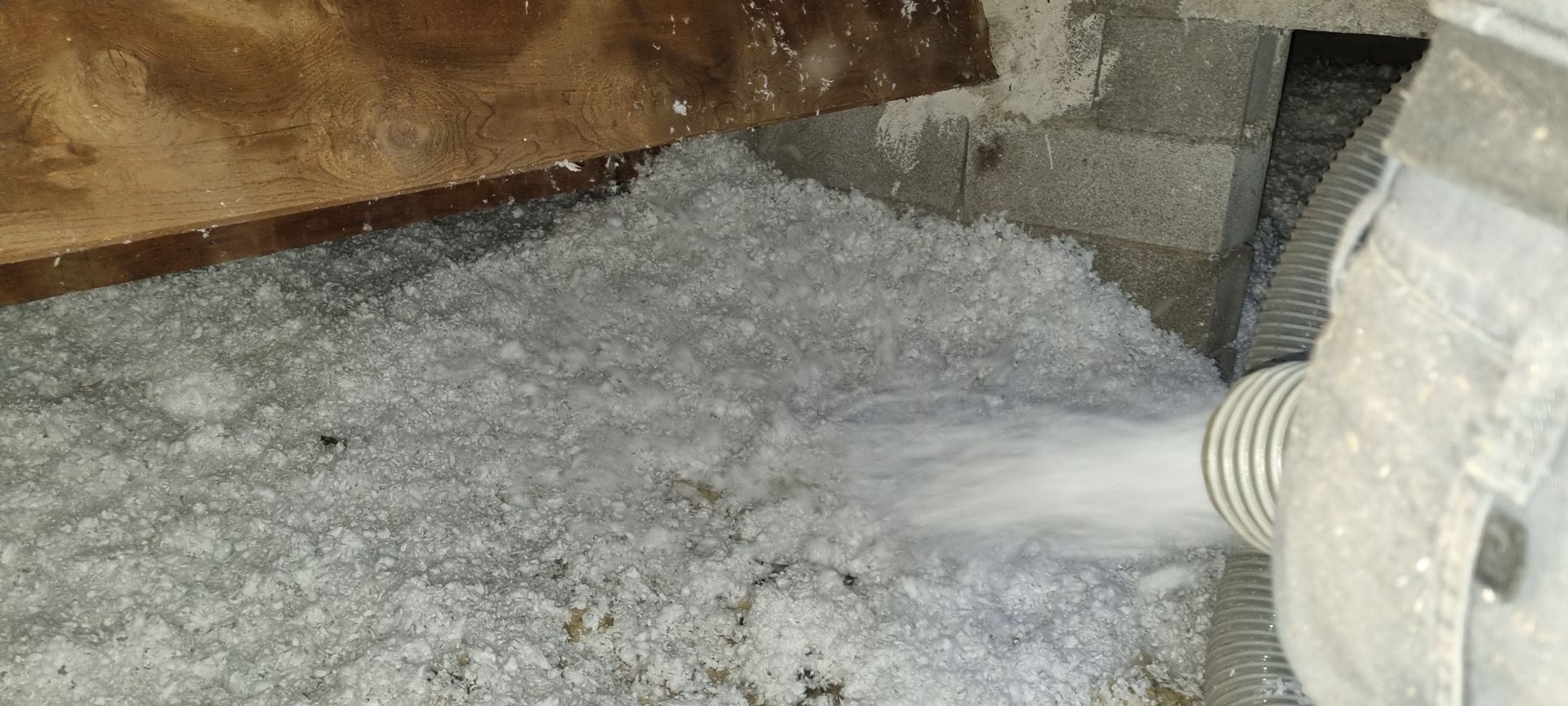 Projection de laine pulsée