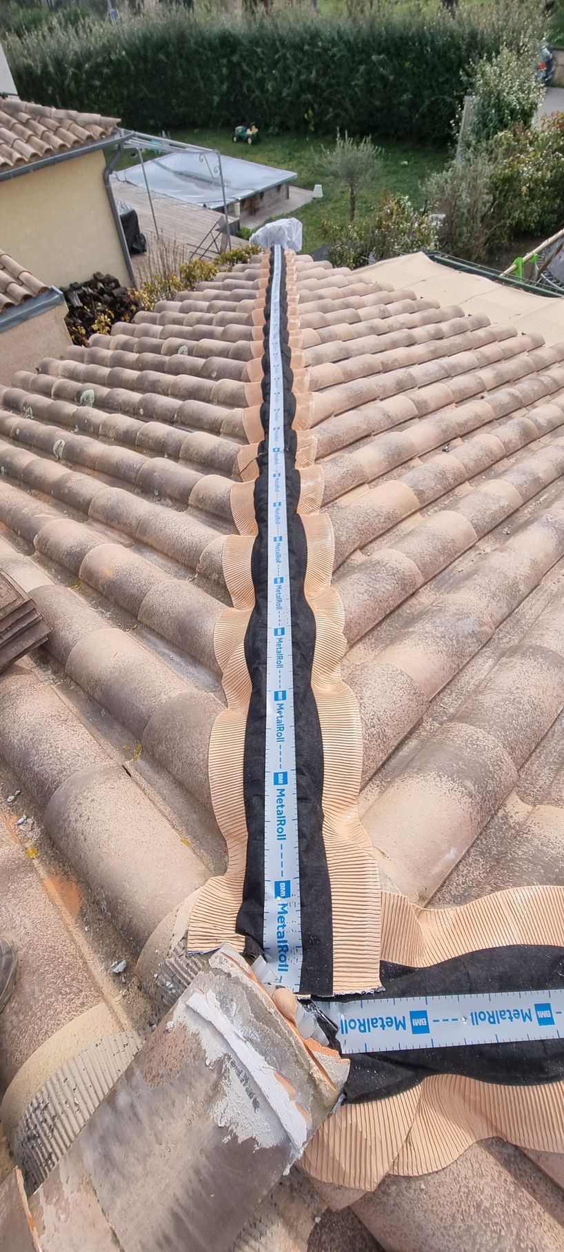 Mise en place de la ligne de faitage