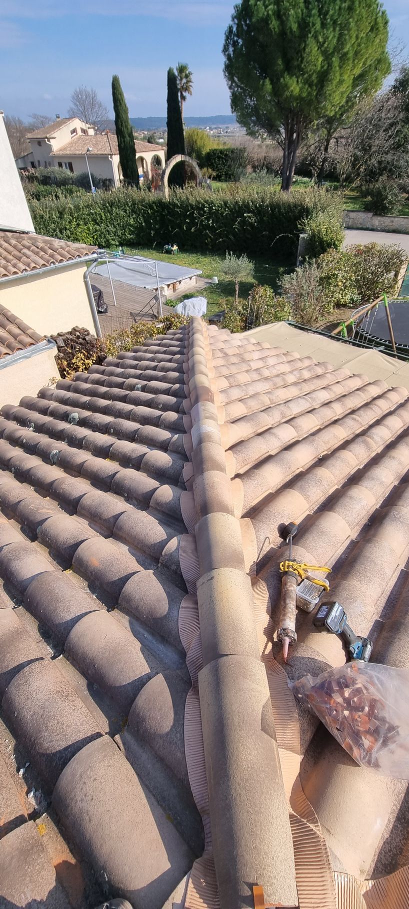 Arrete de toit terminée