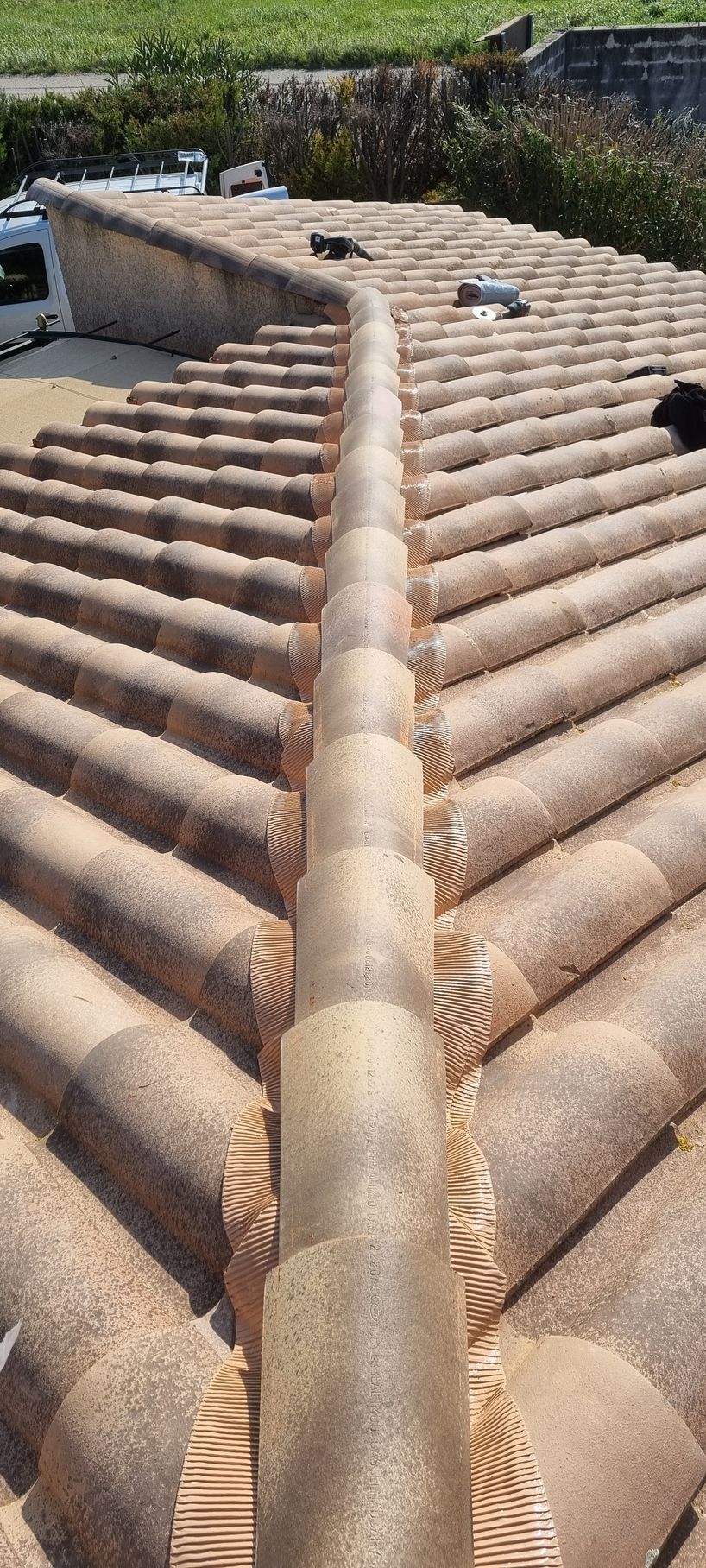 Ligne de faitage en angle