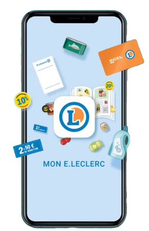 Téléphone avec application Mon E.Leclerc.