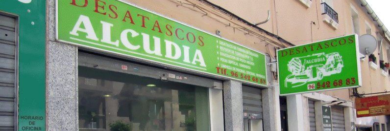 Exterior del local de Desatascos Alcudia
