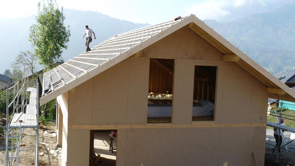 Construction d'une maison en bois