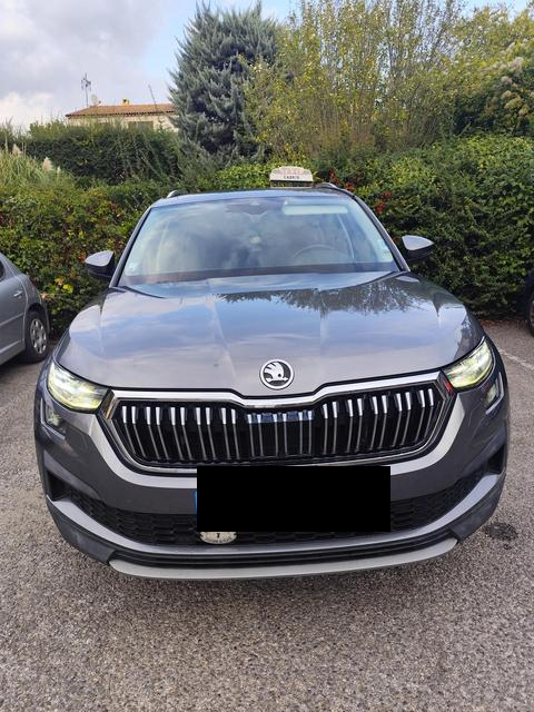 Le véhicule de taxi de l'entreprise.