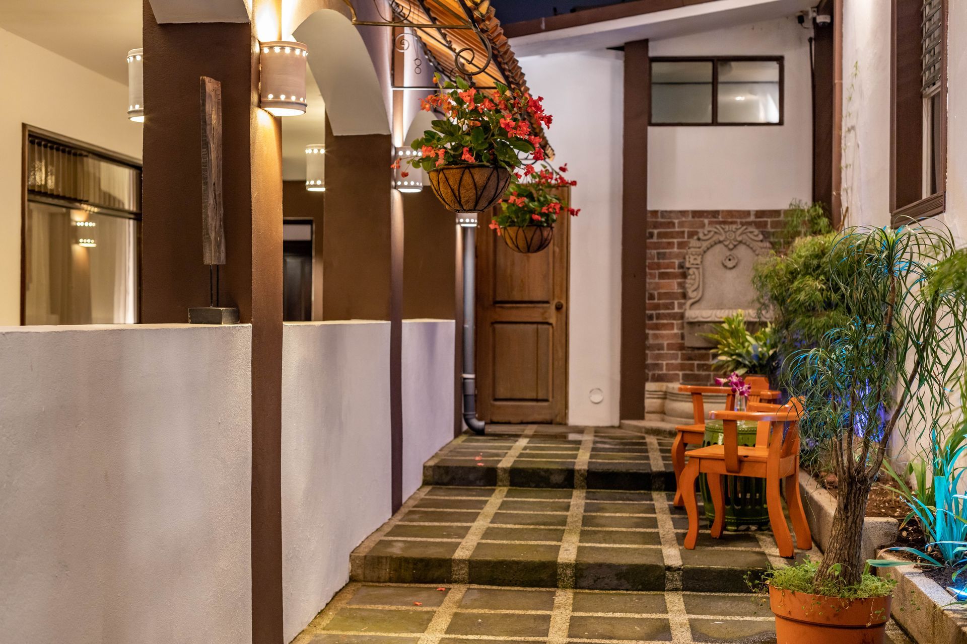 Alajuela City Hotel & Guest House private courtyard off Superior Room hall