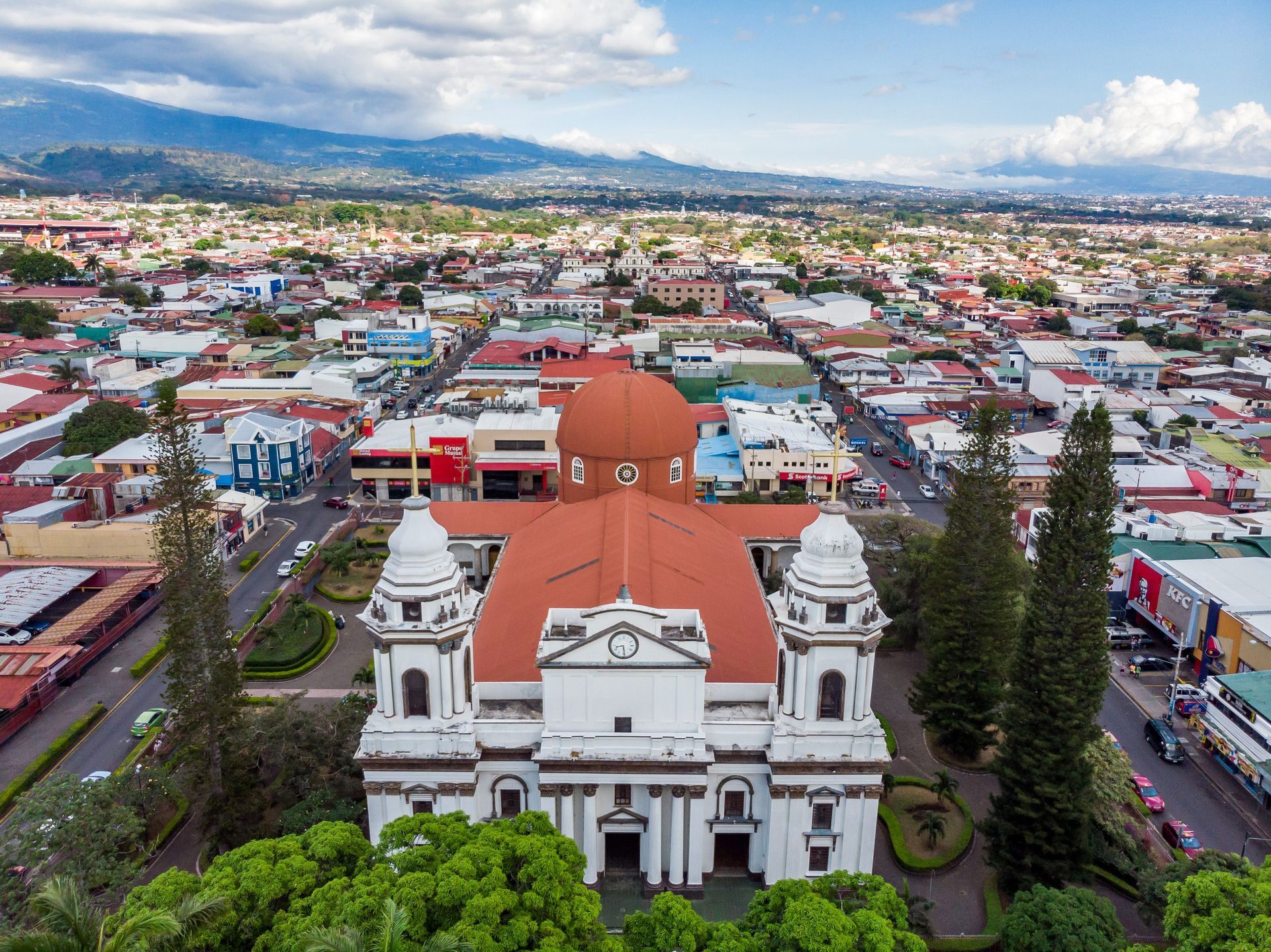 Alajuela City Central Park Our Lady of the Pillar Catholic Church