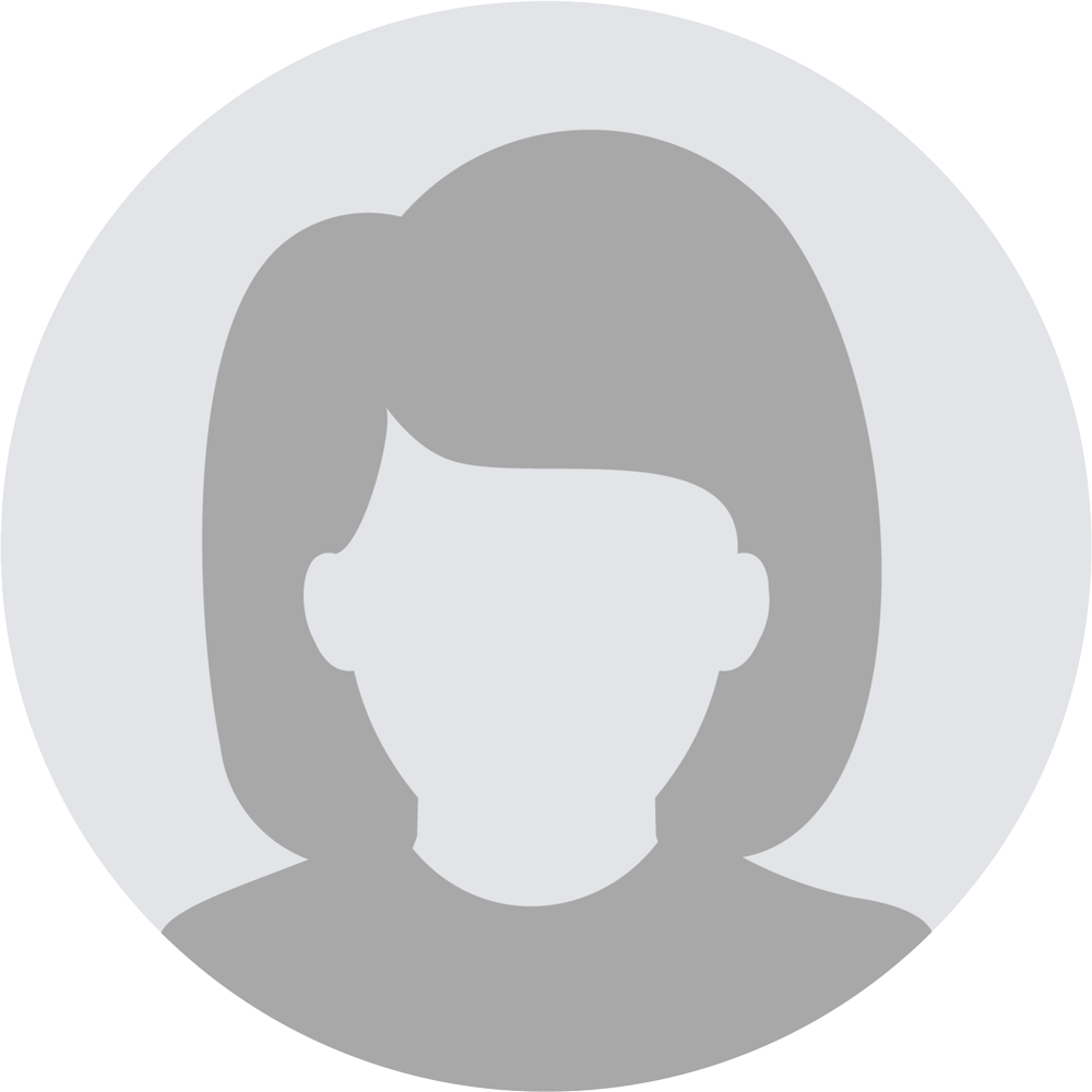 Die Silhouette einer Frau mit kurzen Haaren in einem Kreis.