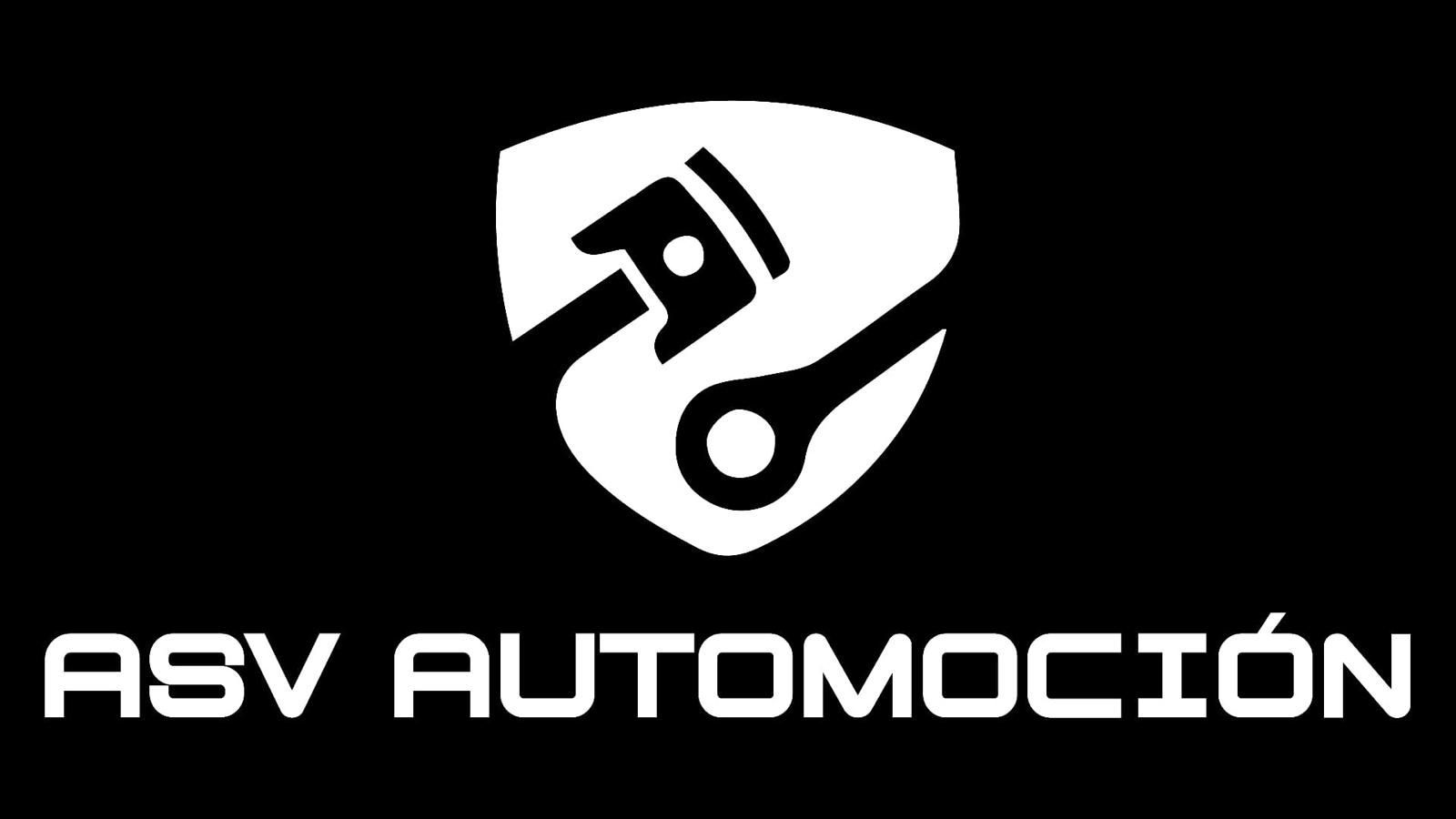 Un logotipo para una empresa llamada asv automocion