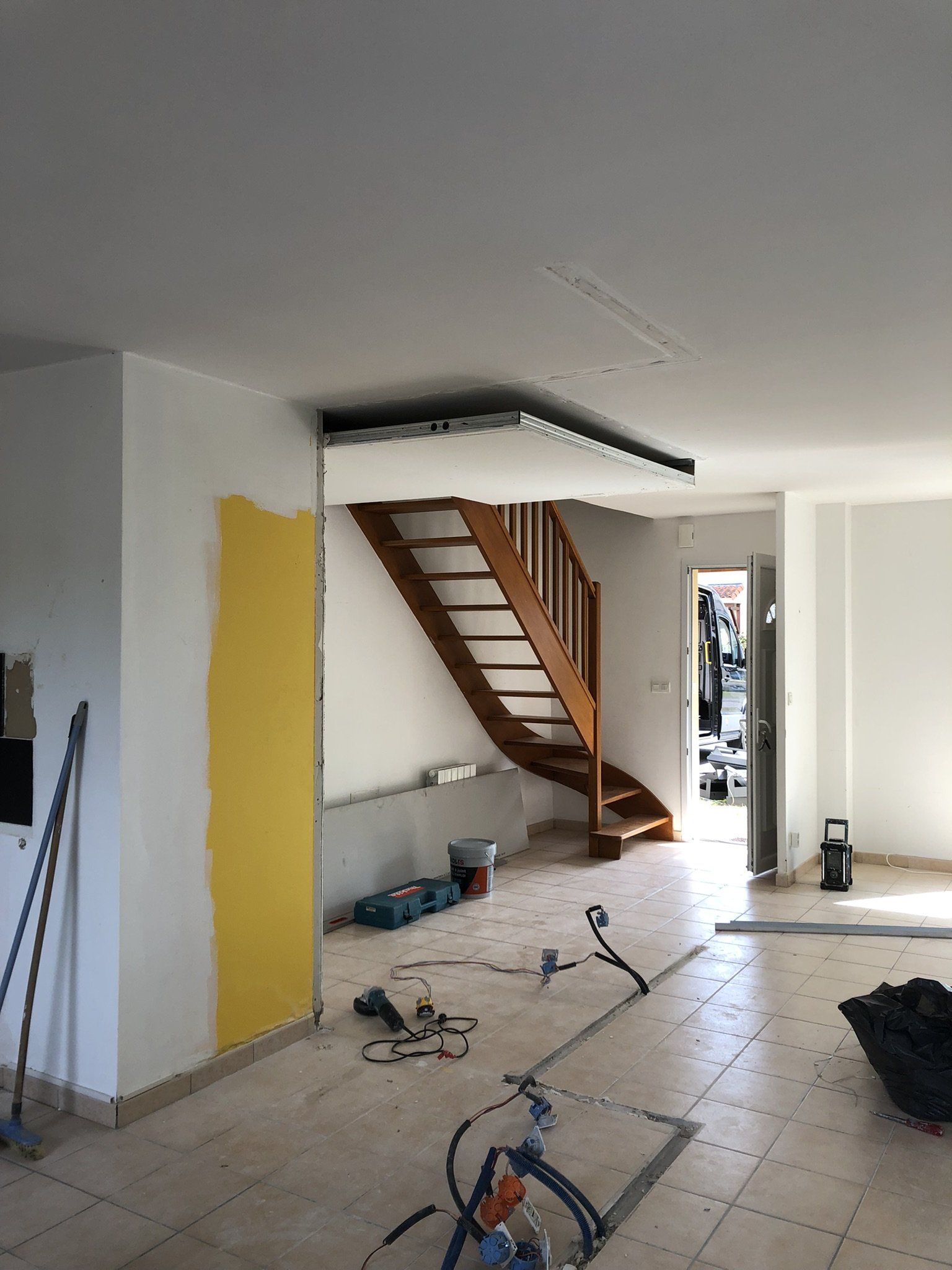 après démolition de cloison