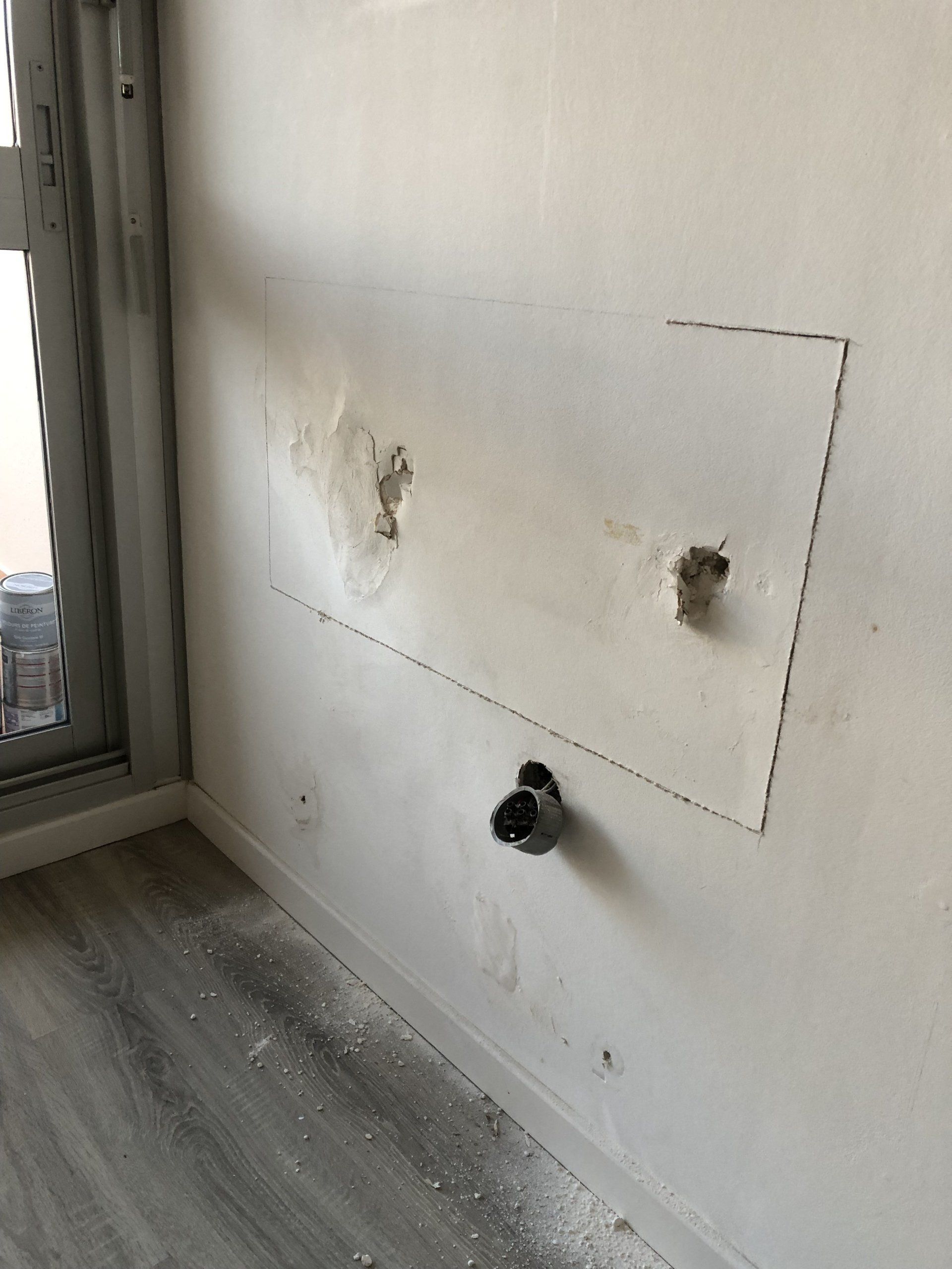 changement d'une partie de placo