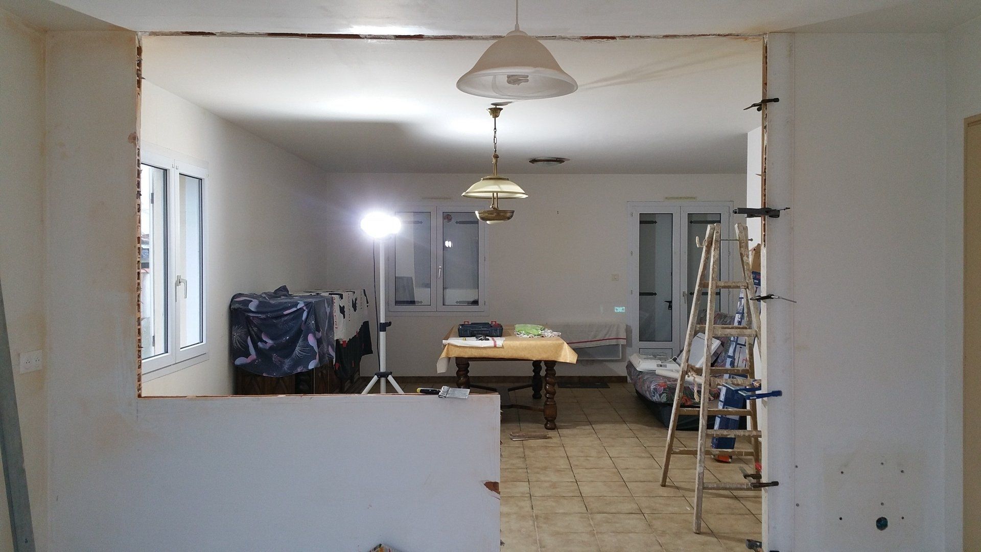 Création d'une ouverture pour une cuisine