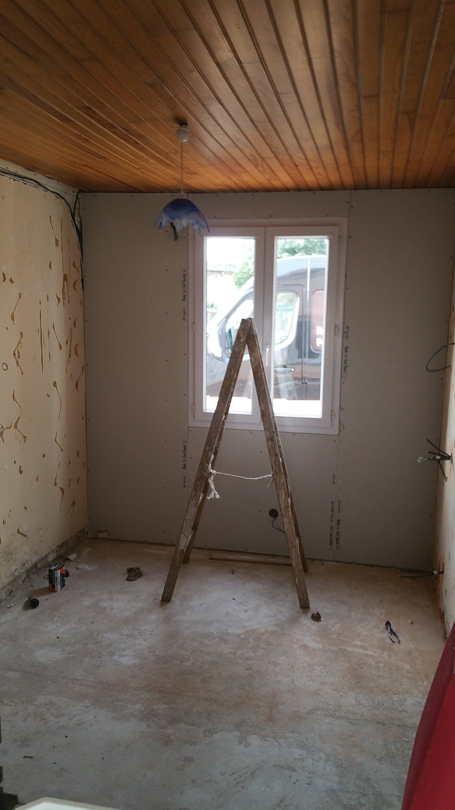 Pose de placo en contour de fenêtre