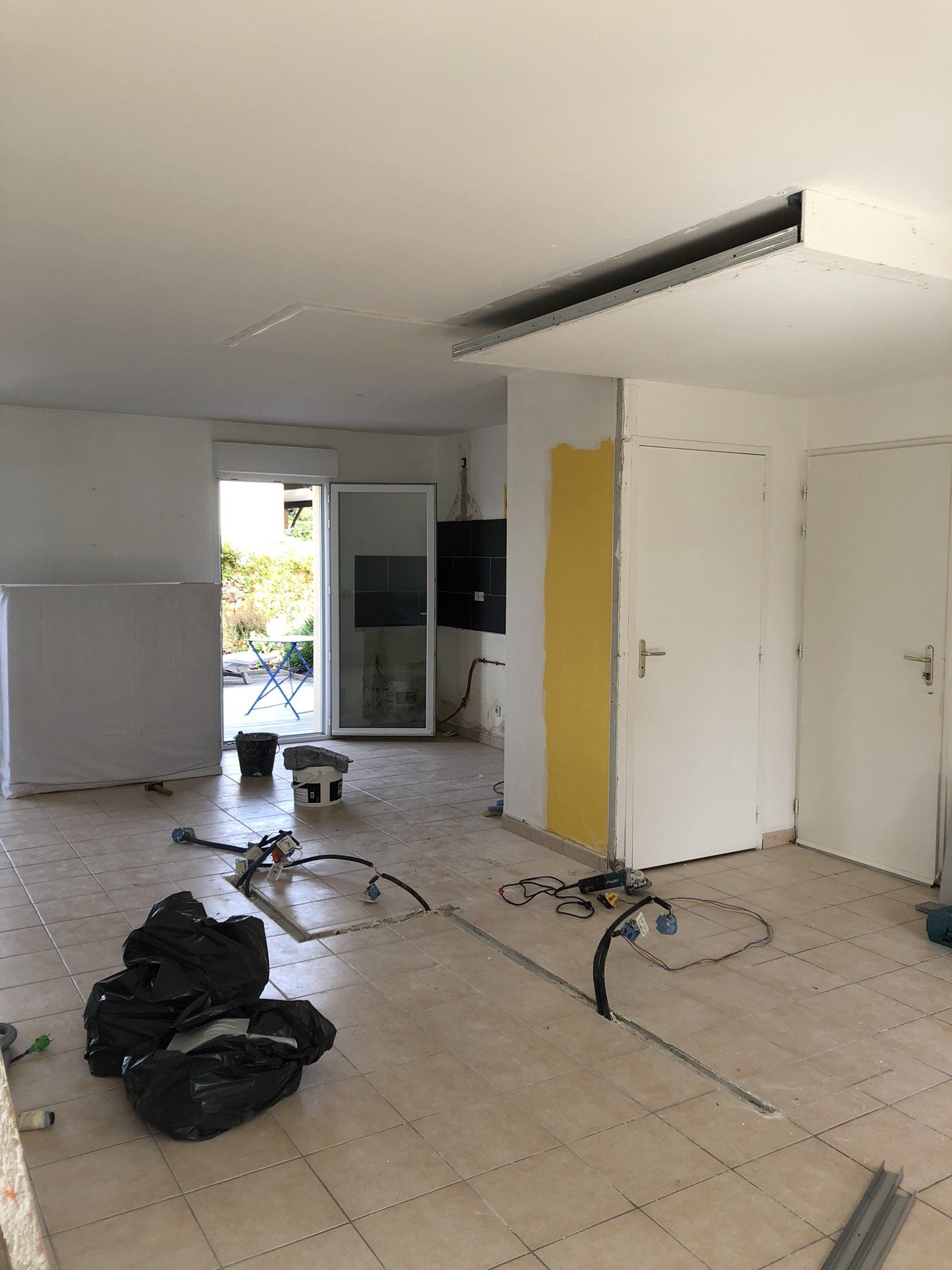 Après abattage de cloison