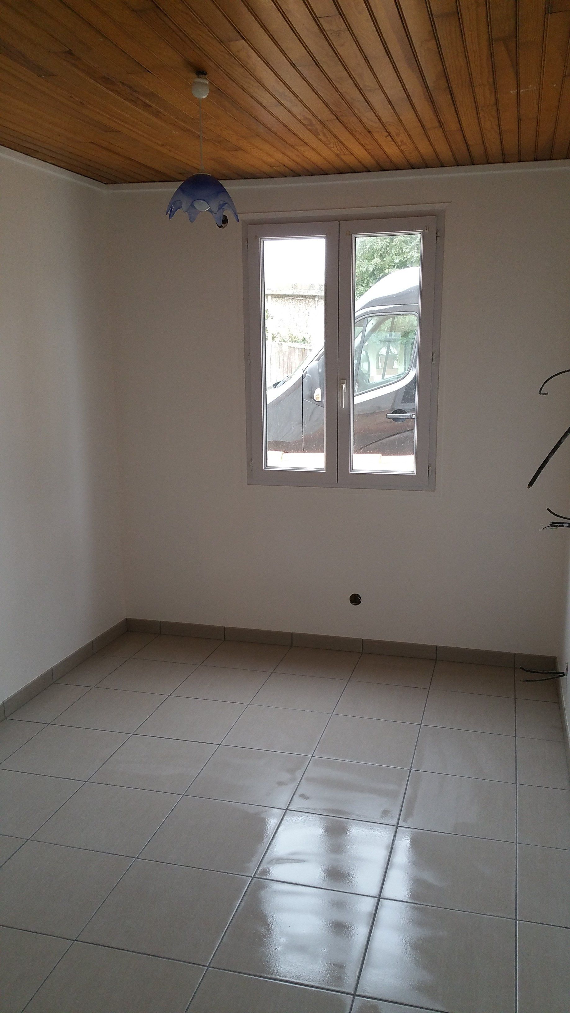 Après réagréage dans une chambre