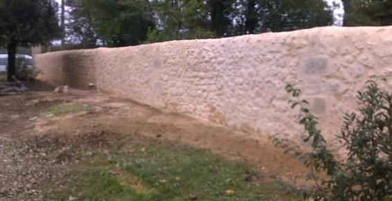 Rénovation mur de clôture à Saint Léon