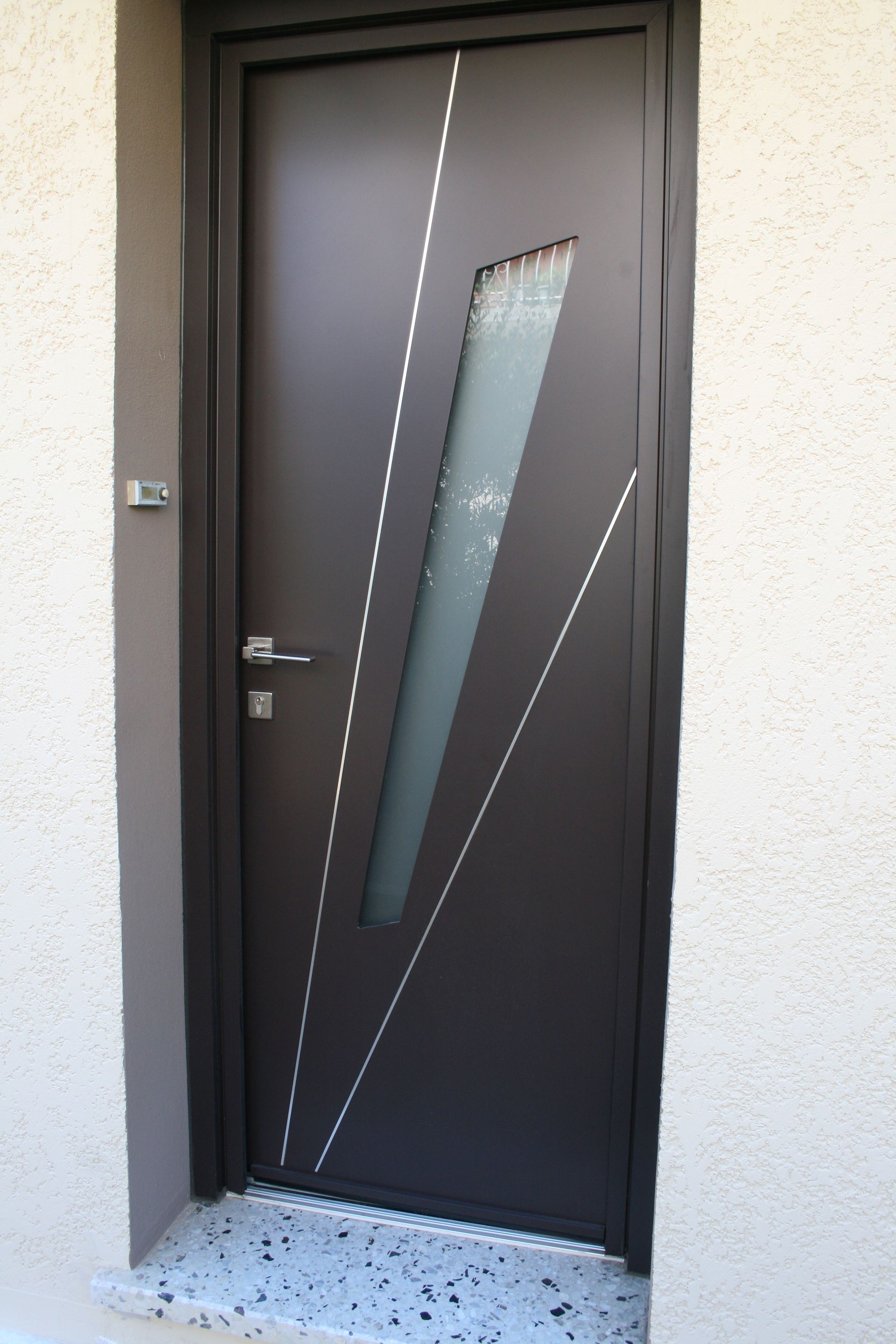 Porte d'entrée noir anthracite