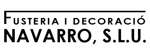 Un logotipo en blanco y negro para una empresa llamada Navarro SLU.