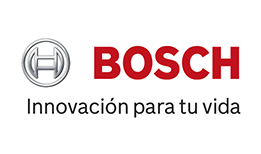 El logo de Bosch es rojo y blanco y dice Innovación para tu vida.