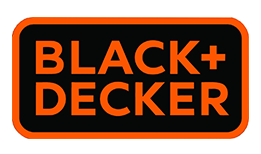 Un logotipo de Black & Decker en negro y naranja sobre un fondo blanco.