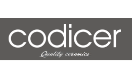 Un logotipo en blanco y negro para cerámica de calidad codificadora.