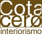 Un logotipo marrón y blanco para cota interiorismo.