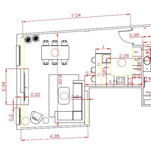 Un plano en blanco y negro de una casa con medidas.