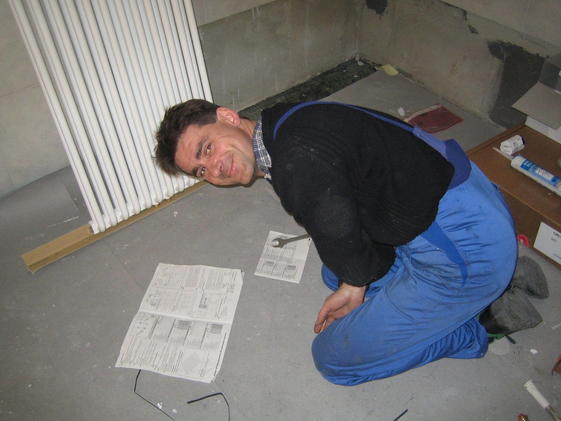 Thomas Matlik auf einer Baustelle