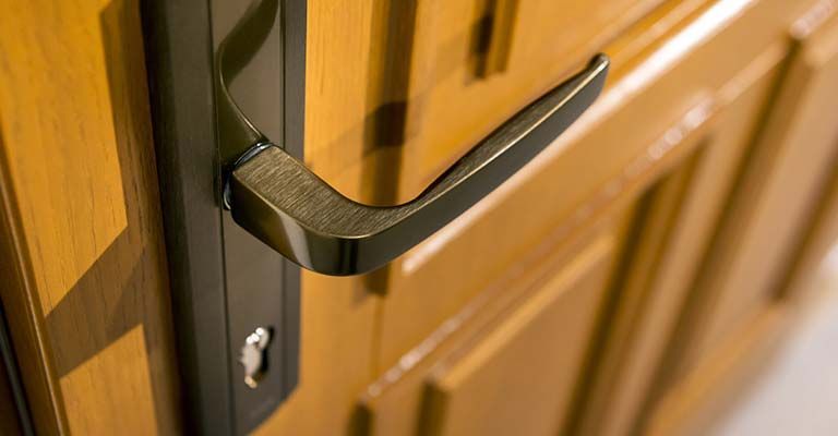 Zoom sur poignet de porte