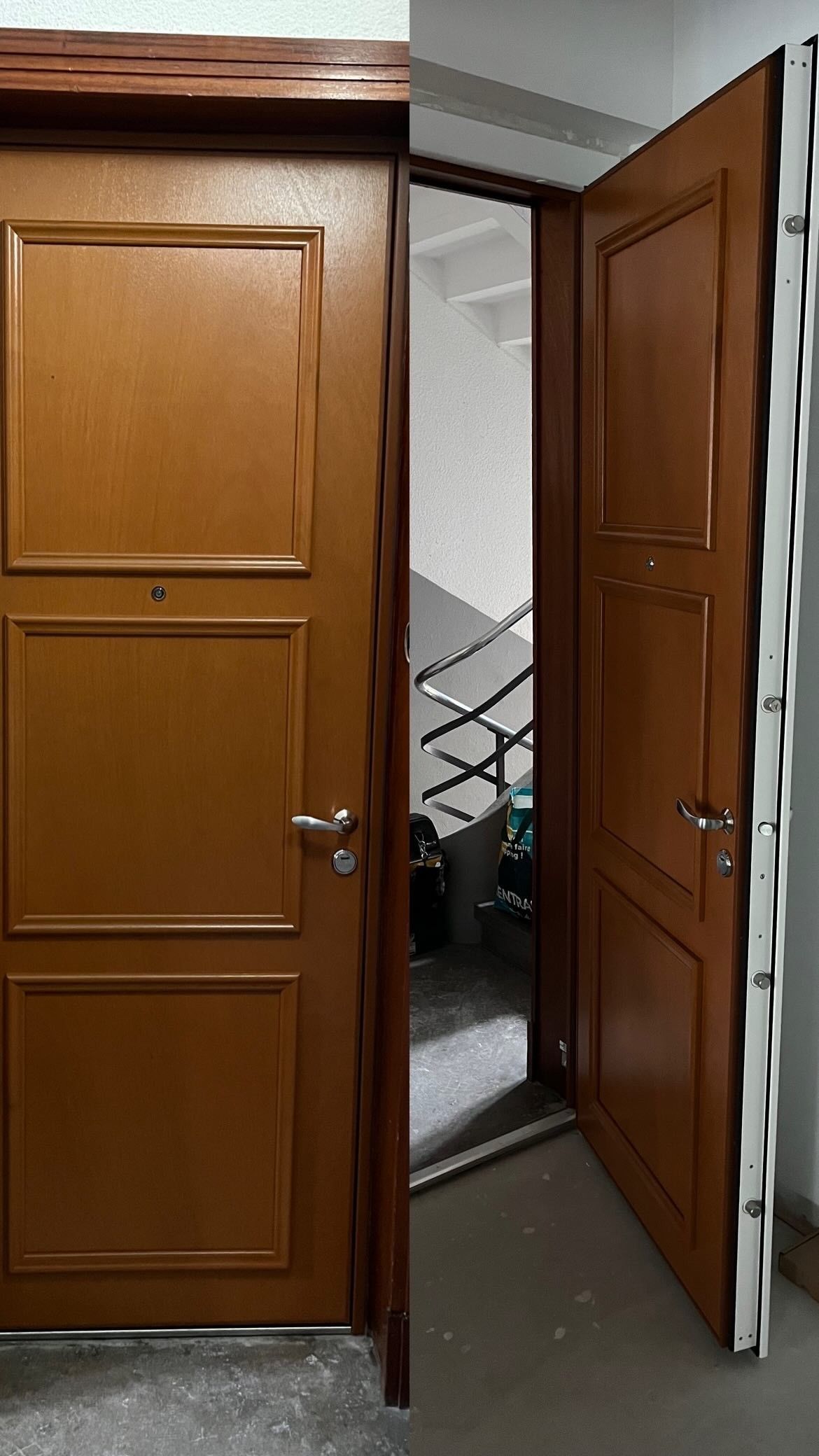 Porte d'entrée en bois