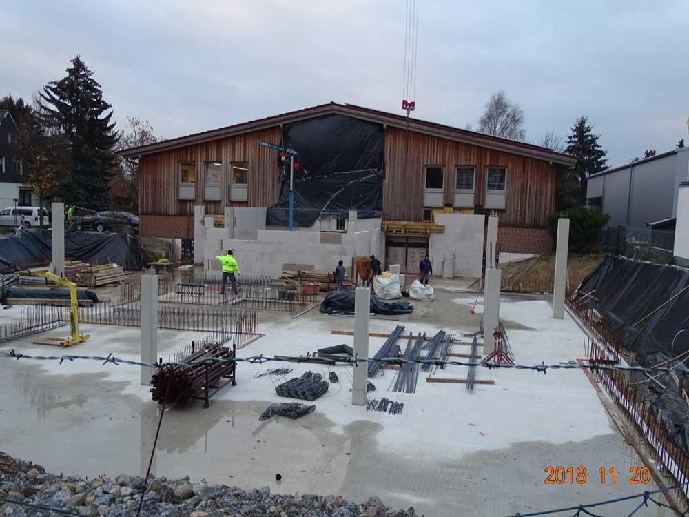 Ein Foto eines im Bau befindlichen Gebäudes wurde 2019 aufgenommen