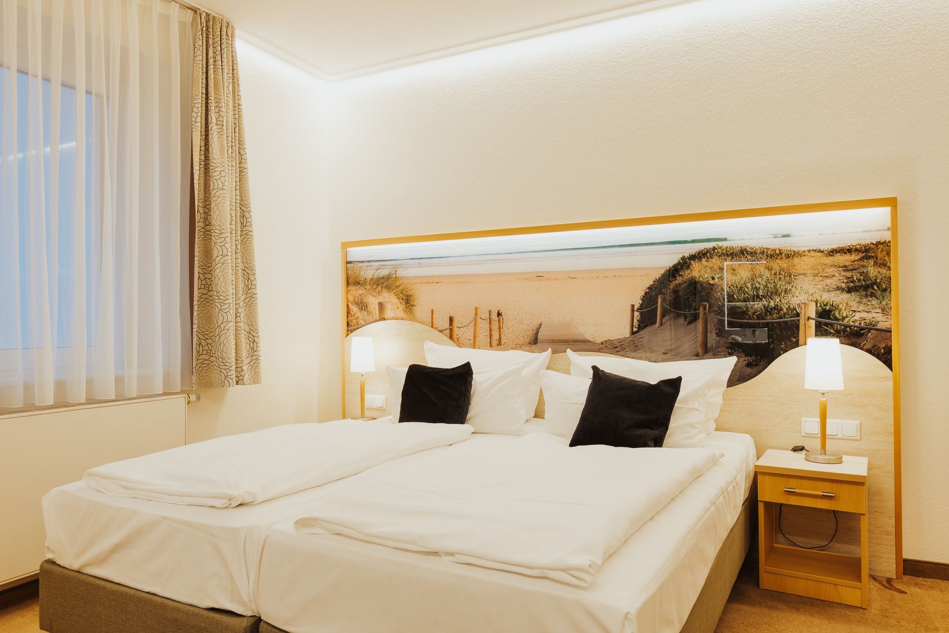 Bild von einem barrierefreien Doppelzimmer