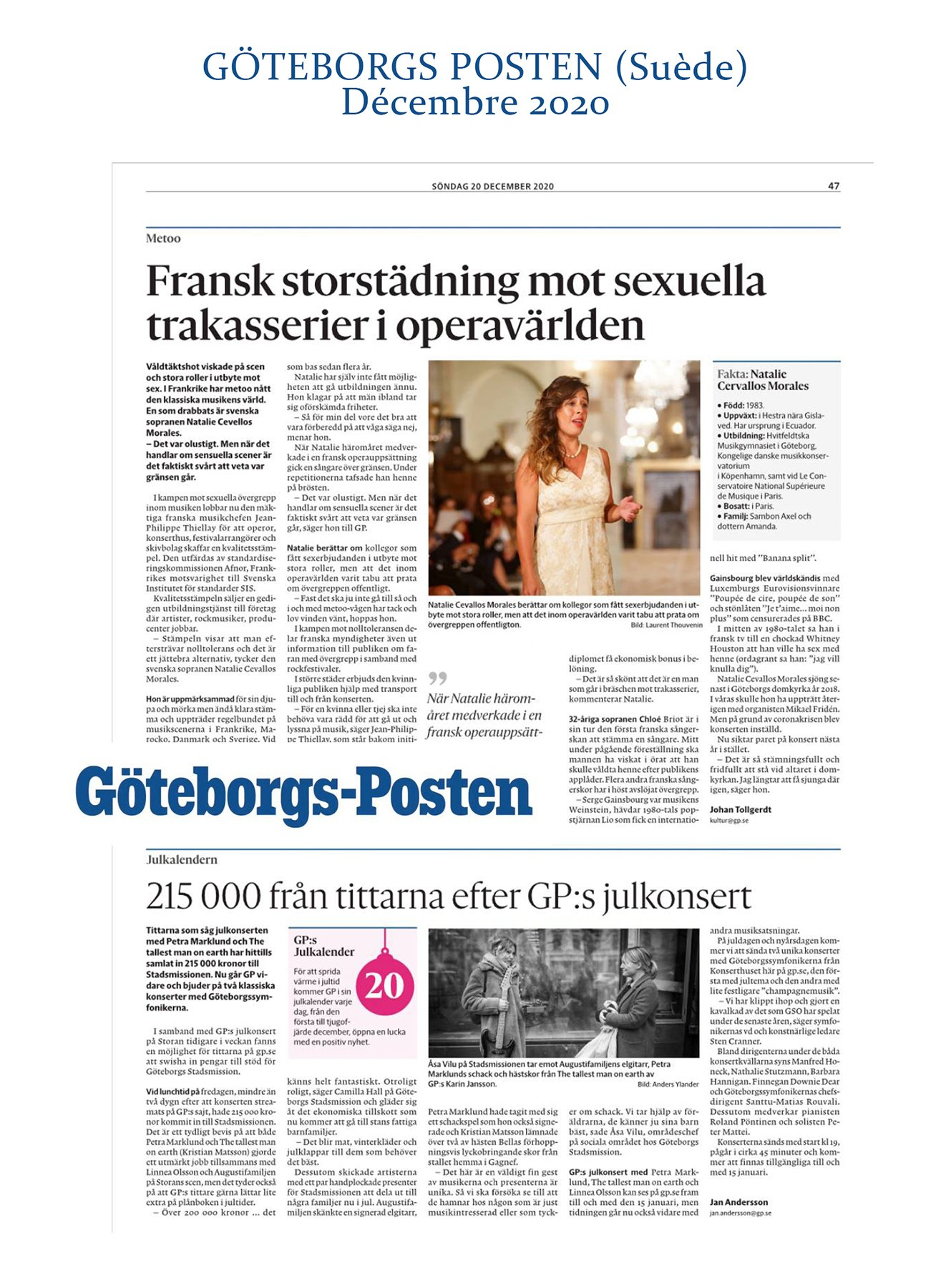 Göteborgs Posten - Décembre 2020