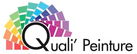 Logo pour Quali' Peinture, présentant une palette de couleurs et la lettre « Q ».