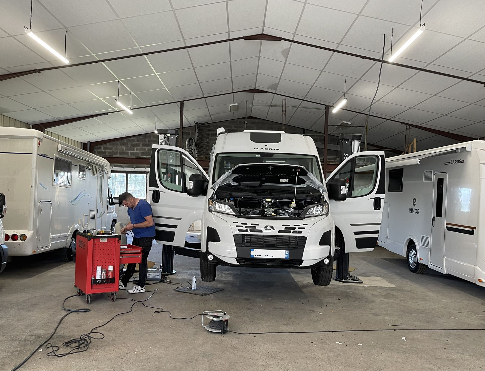 Camping-car sur un parking