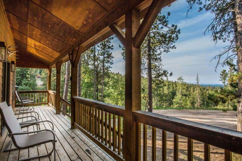 Beautiful views from a Deadwood Connection Black Hills cabin on a clear, sunny day