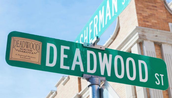 Downtown Deadwood Historic Street sign 