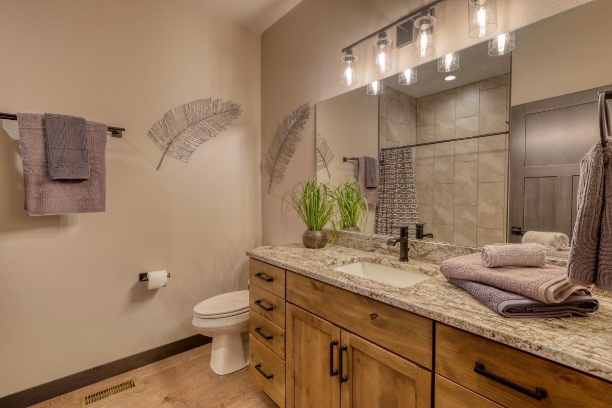 Luxury bathroom at Shadow Pines Lodge perfect for a steam