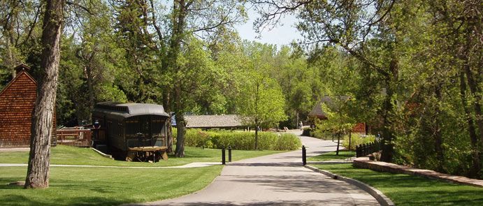 Park pathway in the town of Spearfish SD