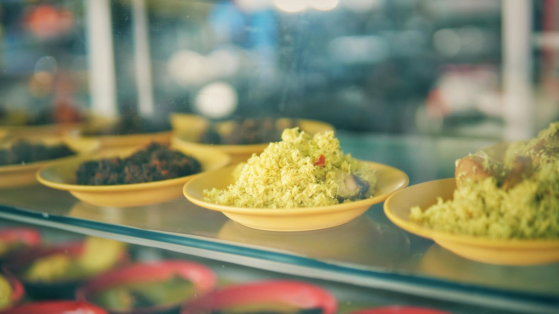 Food on display at buffet for customers to indulge in a variety of options