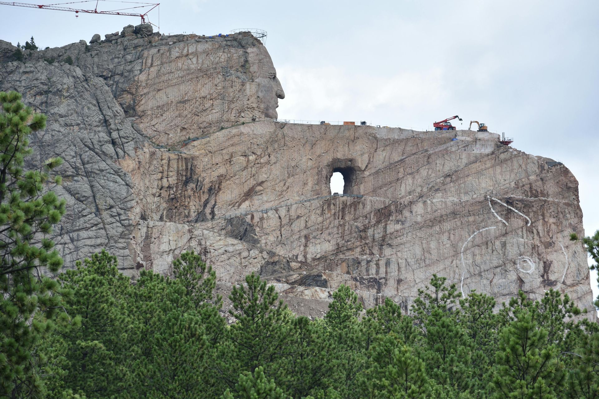 Crazy Horse Memorial displayed in Black Hills SD