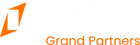 Logo of Grand Partners: orange geometric shape with a white rectangle, and the words "Grand Partners."