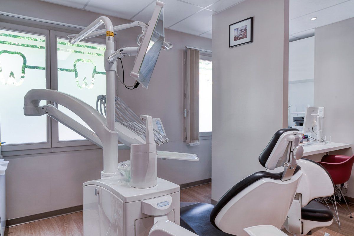 Chaise du patient vue de derrière