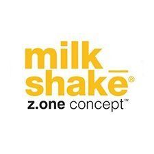 El logotipo de Milk Shake Z.One Concept es amarillo y negro.
