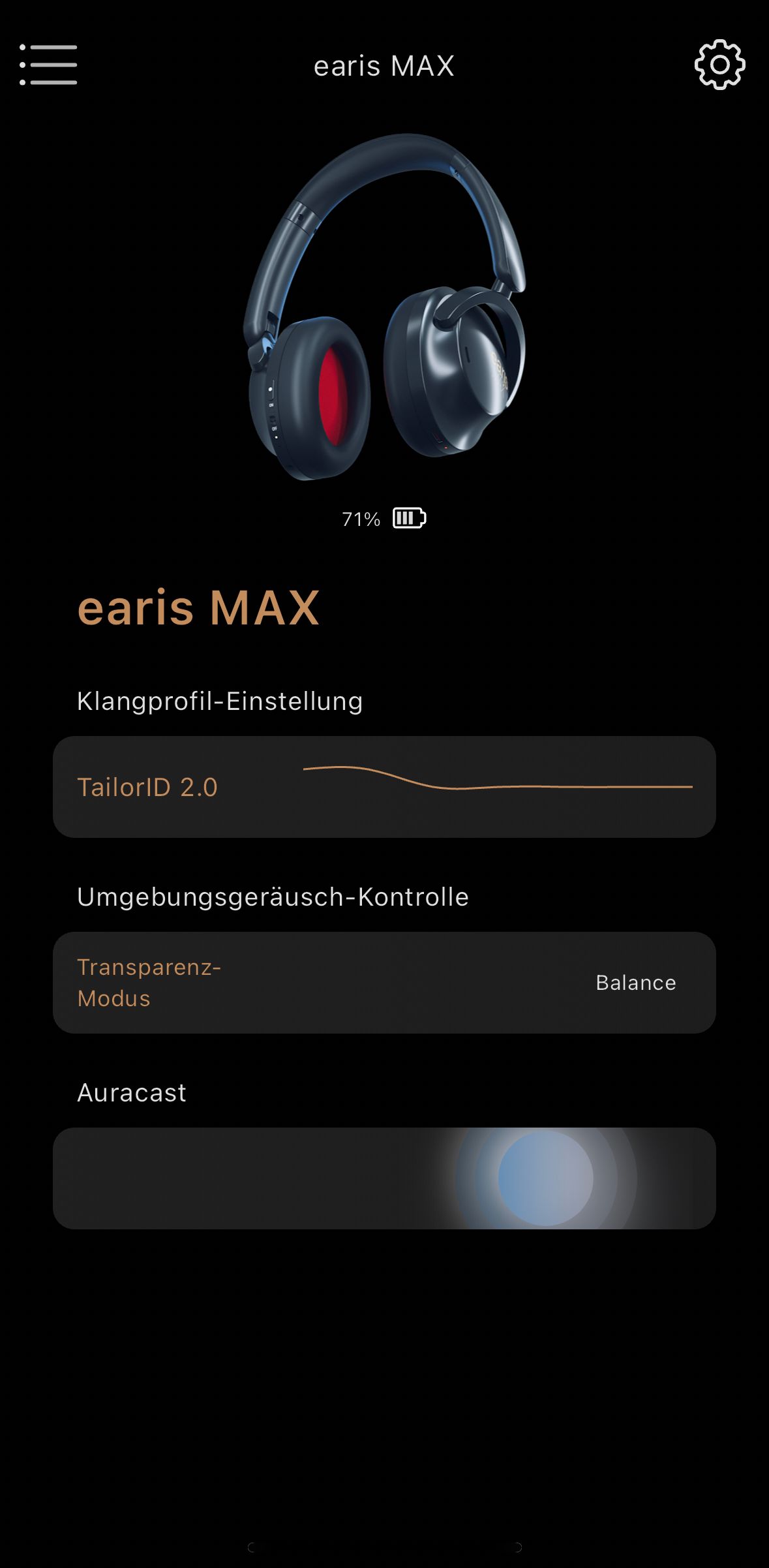 earisMAX App Screenshot