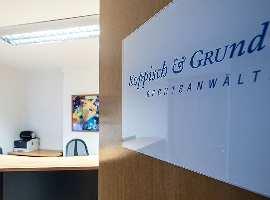 Eingangsbereich des Kanzleibüros von Koppisch und Grund