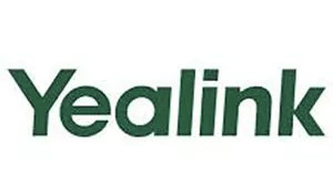 das yealink-Logo auf weißem Hintergrund .