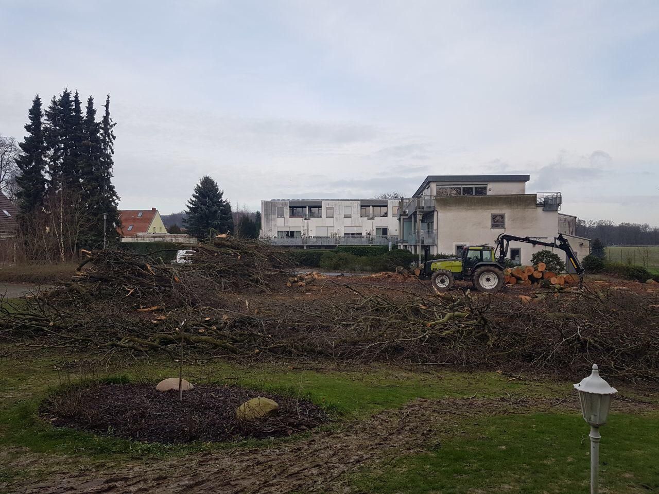 Ein grüner und schwarzer Traktor steht auf einem Feld