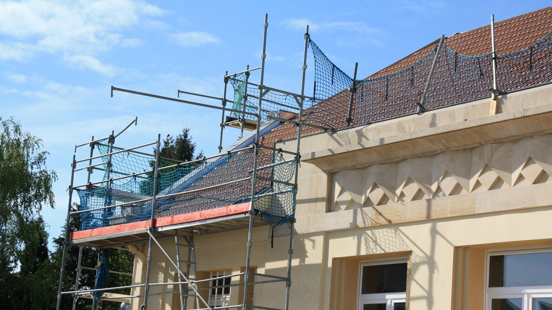 Installation d'échafaudage
