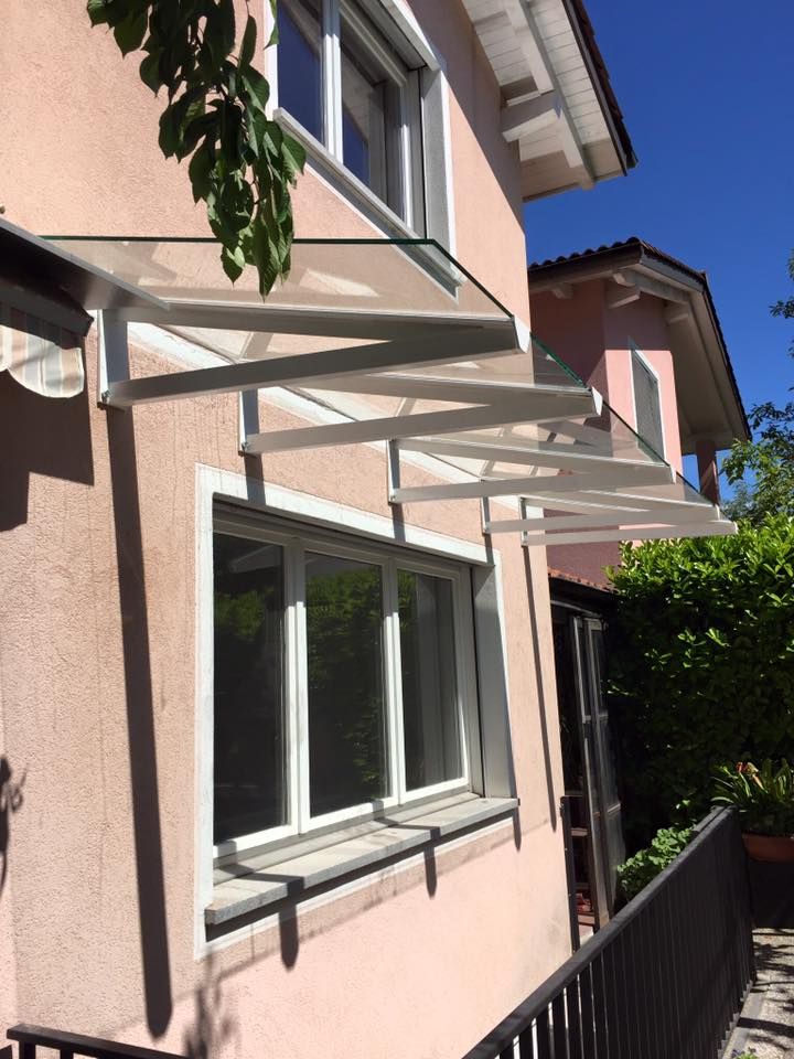 tettoia metallo vetro - Fabrizio Bossi - Fabbro - Metalcostruzioni - Ticino