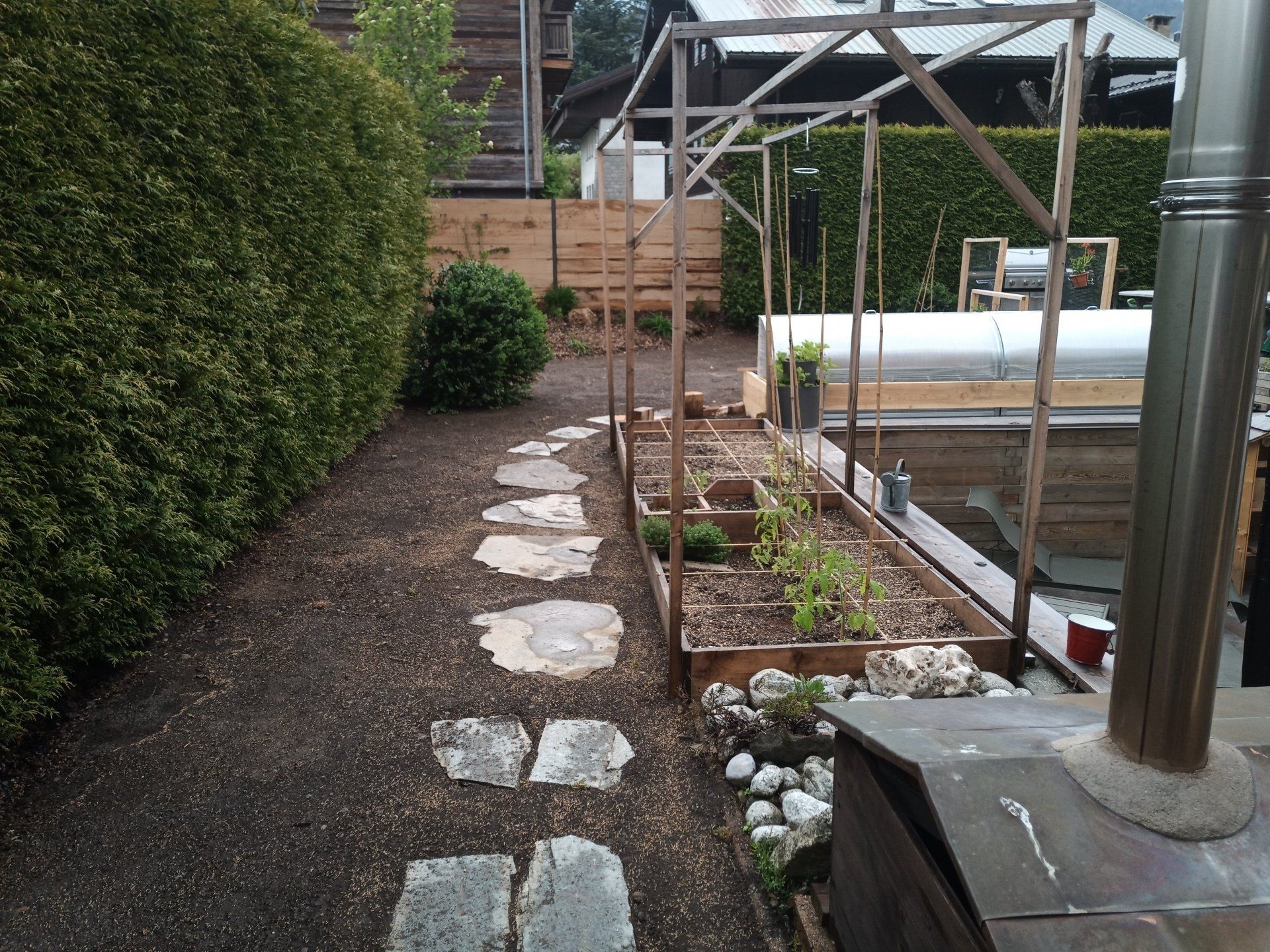 Création d'une allée en pavé